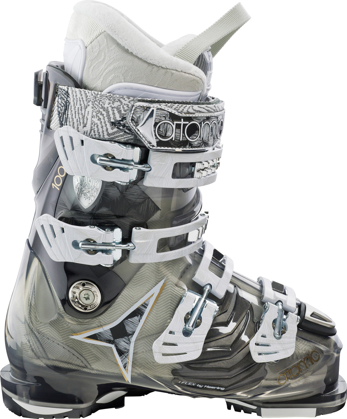 Atomic Hawx 100 Ski Boots - Women's 2013 Smoke/Black Transparent Side View