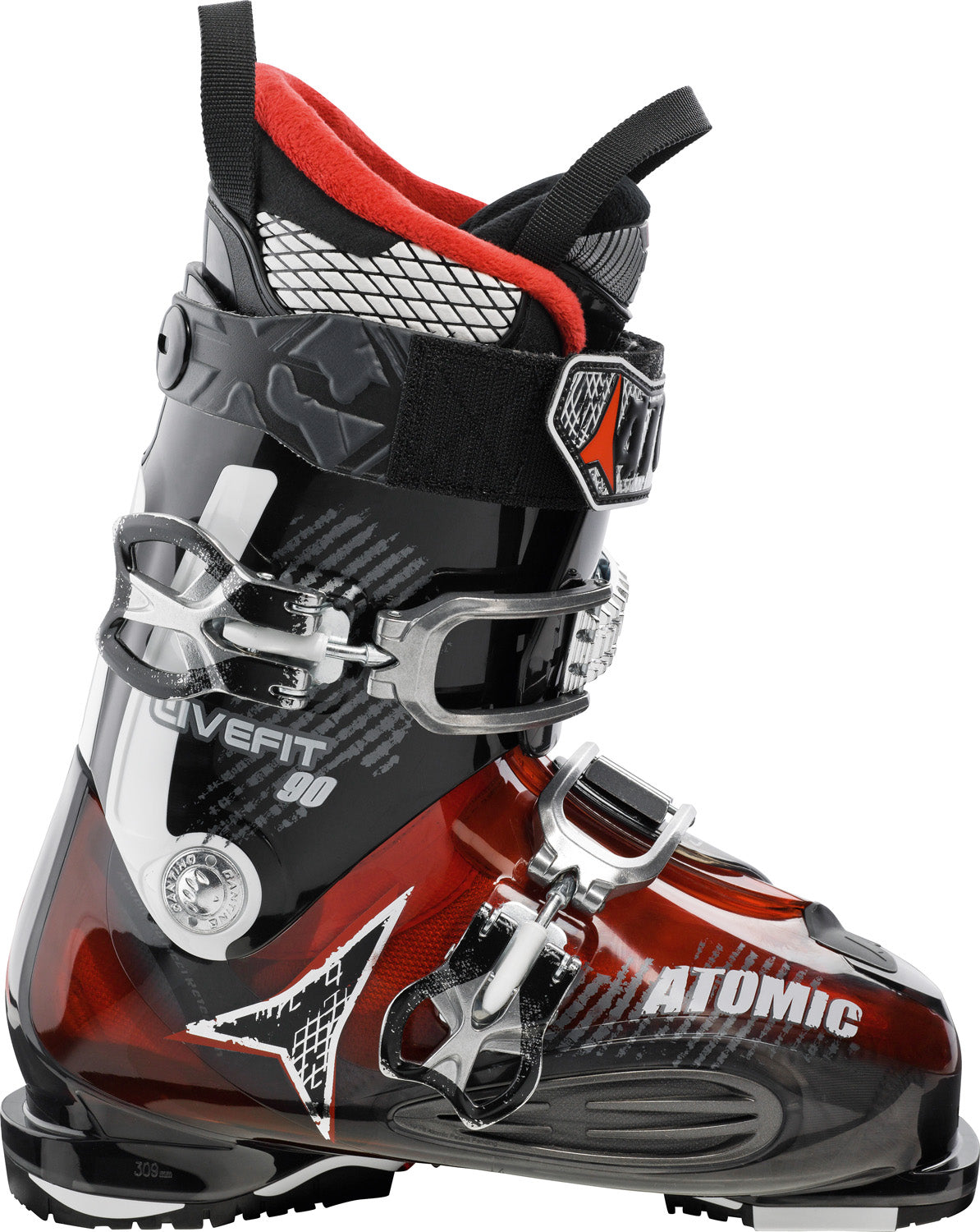 Atomic LF 90 Ski Boots 2013 Red Transparent/Black Transparent