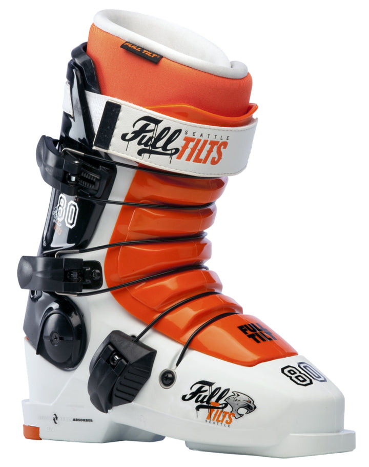 Full Tilt Drop Kick Ski Boots 2013 White/Orange Side View