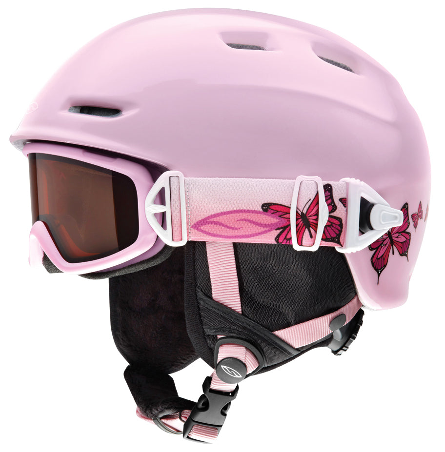 Smith Galaxy/Cosmos Jr. Goggles and Helmet - Youth - Girl's Pink Flutterby