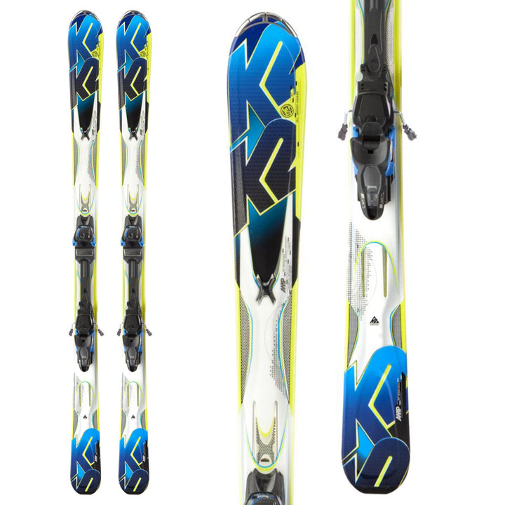 K2 A.M.P. Aftershock Skis + Marker MX 14.0 Bindings 2013