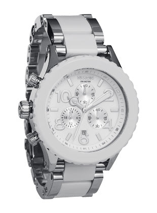 Nixon The 42-20 Chrono Watch High Polish/White Acetate