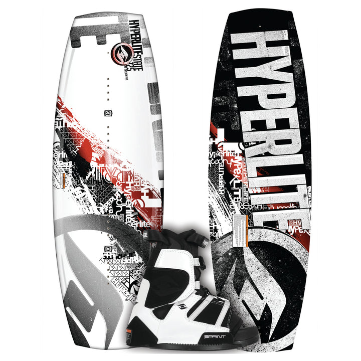 Hyperlite State Wakeboard + Sprint Wakeboard Bindings - Youth - Boy's 2012