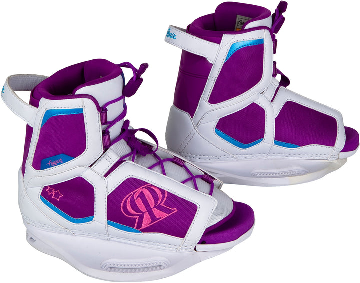Ronix August Wakeboard Bindings - Youth 2012 White/Purple/Pink