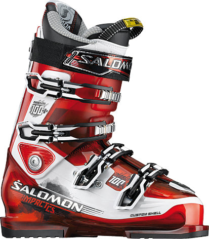 Salomon Impact 100 CS Ski Boots 2012 Red Translucent/White