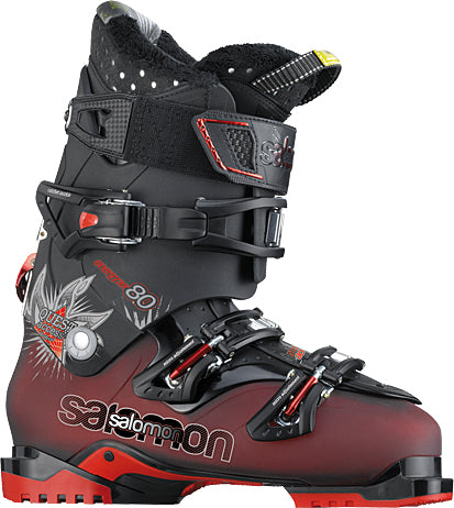 Salomon Quest Access 80 Ski Boots 2012 Dark Red Translucent/Black