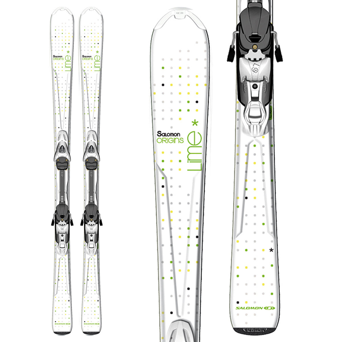 Salomon Origins Lime Skis + L9 Bindings - Women's 2012
