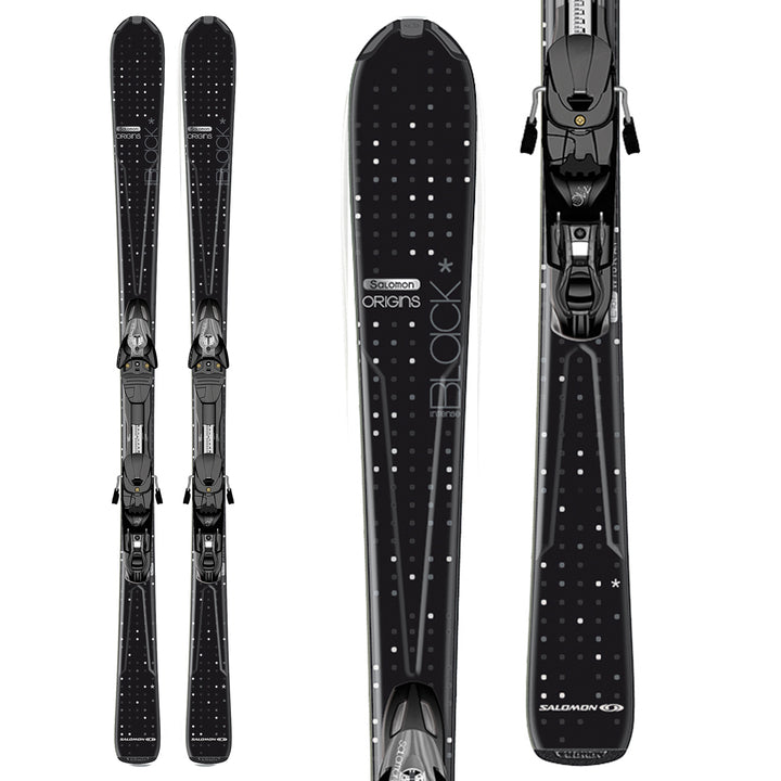 salomon black ski RS 7 w/ Prolink Access the Salomon Depart 02 are all Salomon S/Pro Alpha 80 GW