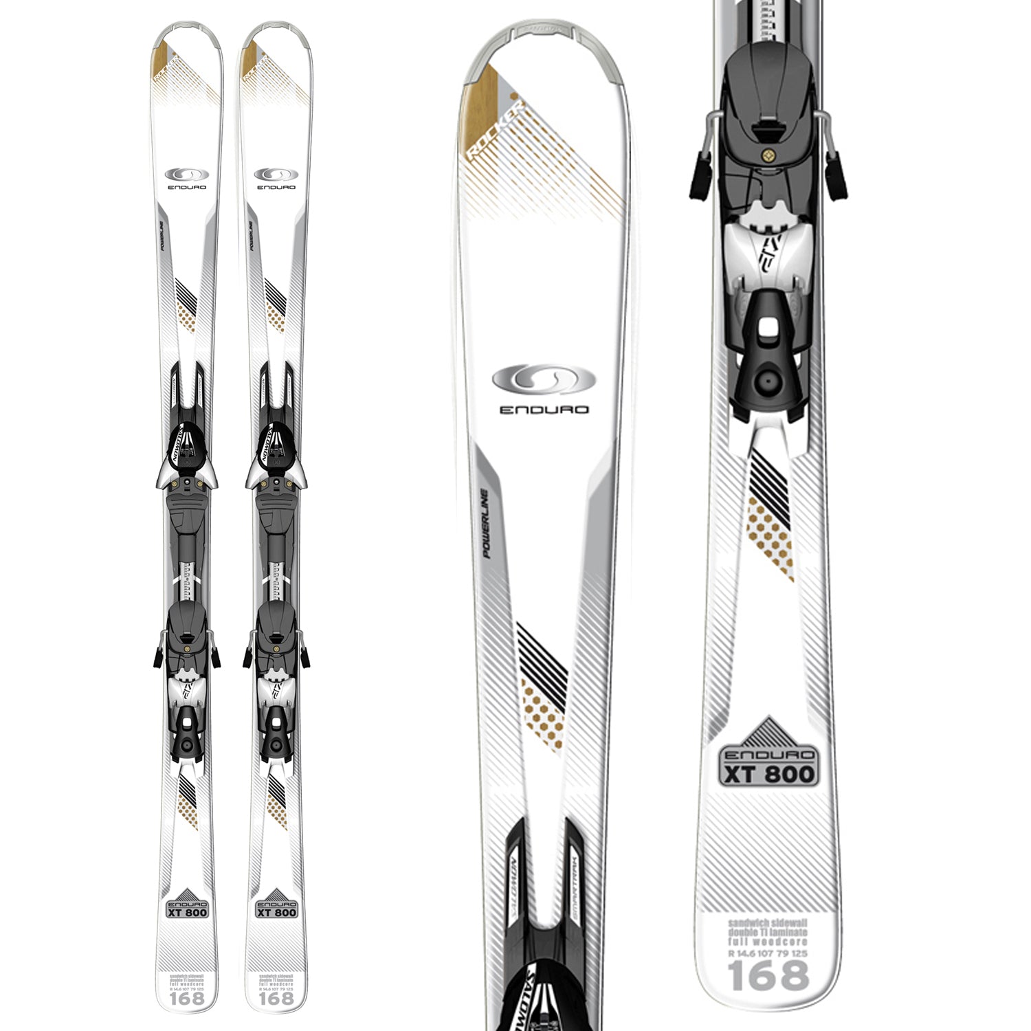 Salomon Enduro XT 800 Skis + Z12 Bindings 2012 – evo