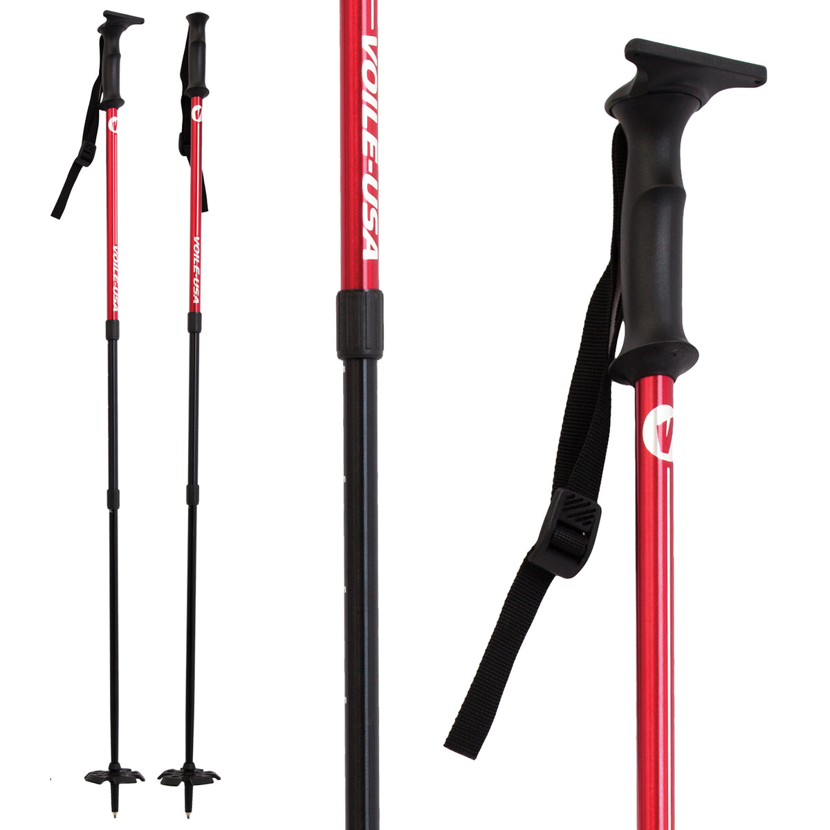 Voile 3-Part Push-Button Pole w/Scraper Ski Poles 2013