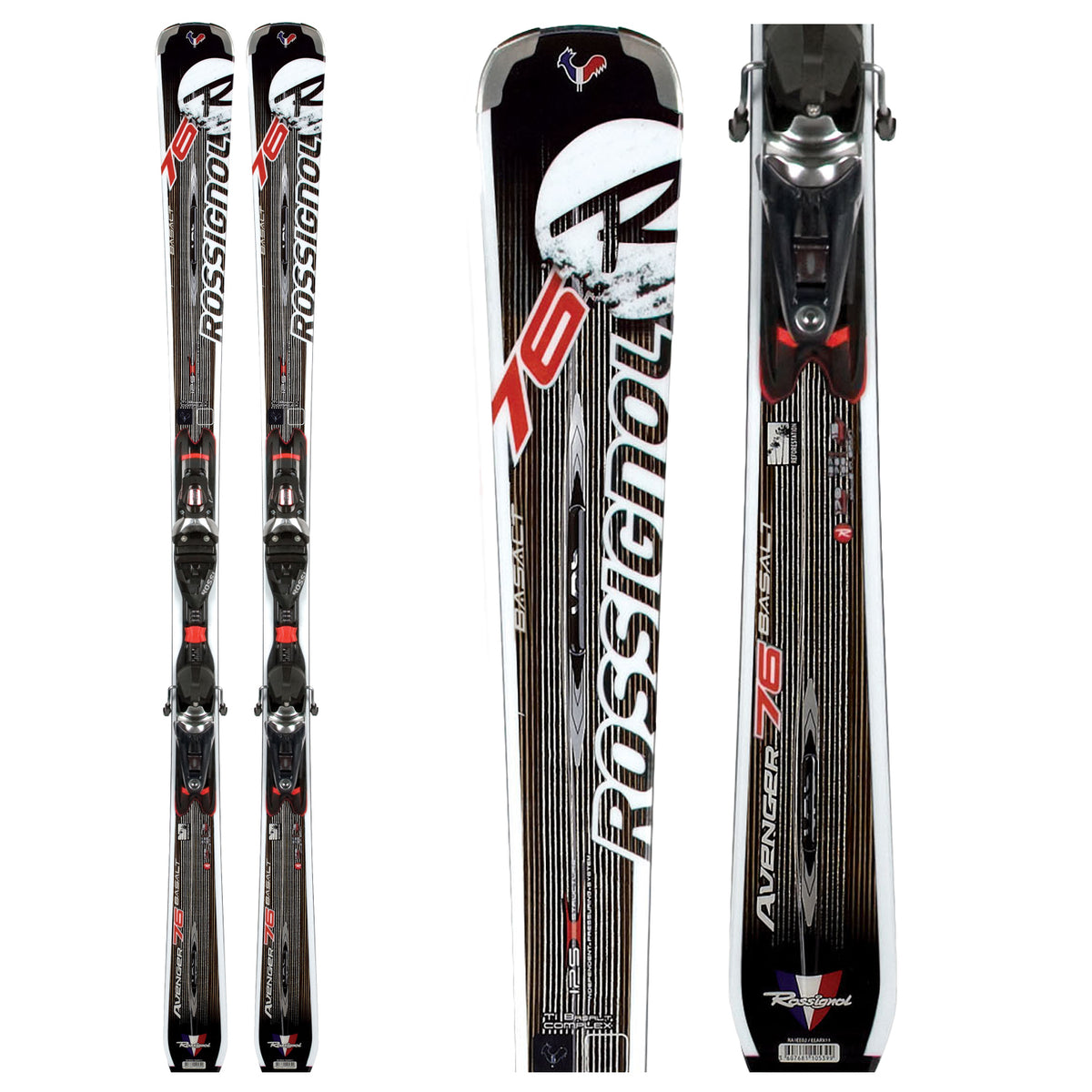 Rossignol Avenger 76 Basalt Skis + TPI²/Axium 120 Bindings 2012