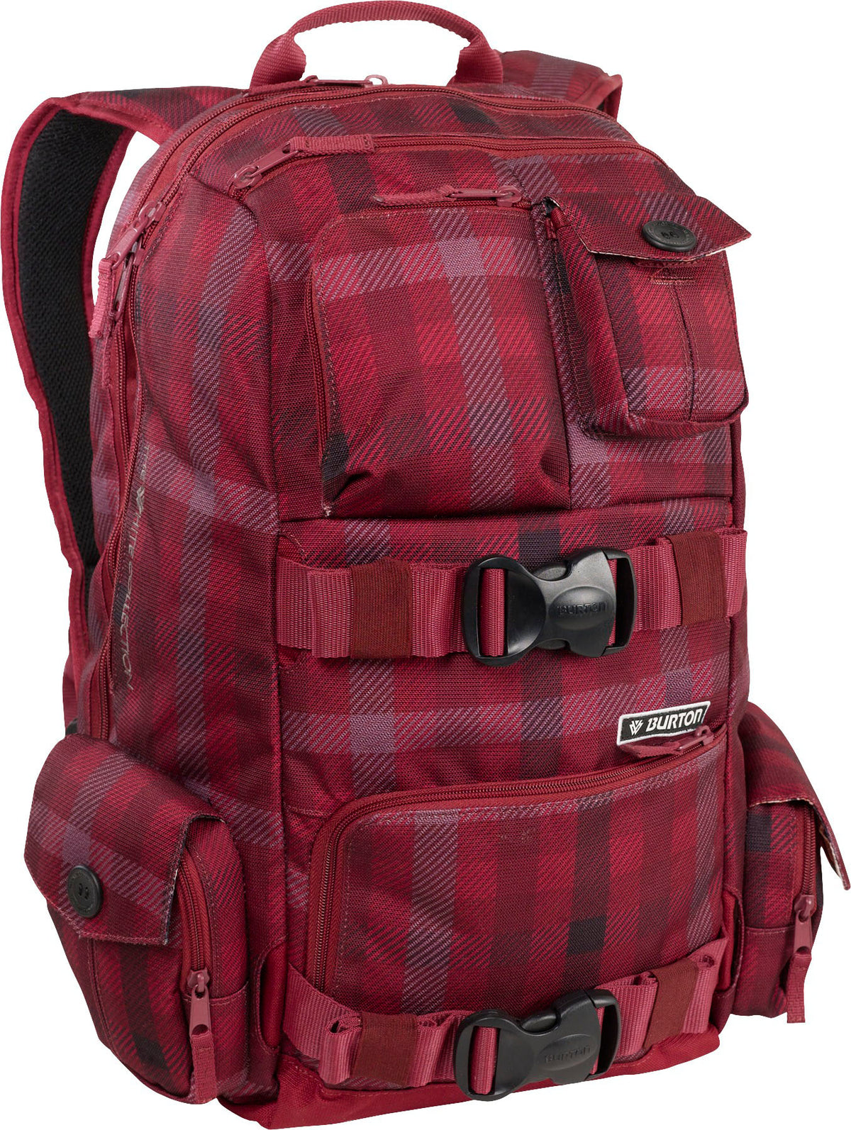 Burton The White Collection Backpack Red Texture Plaid