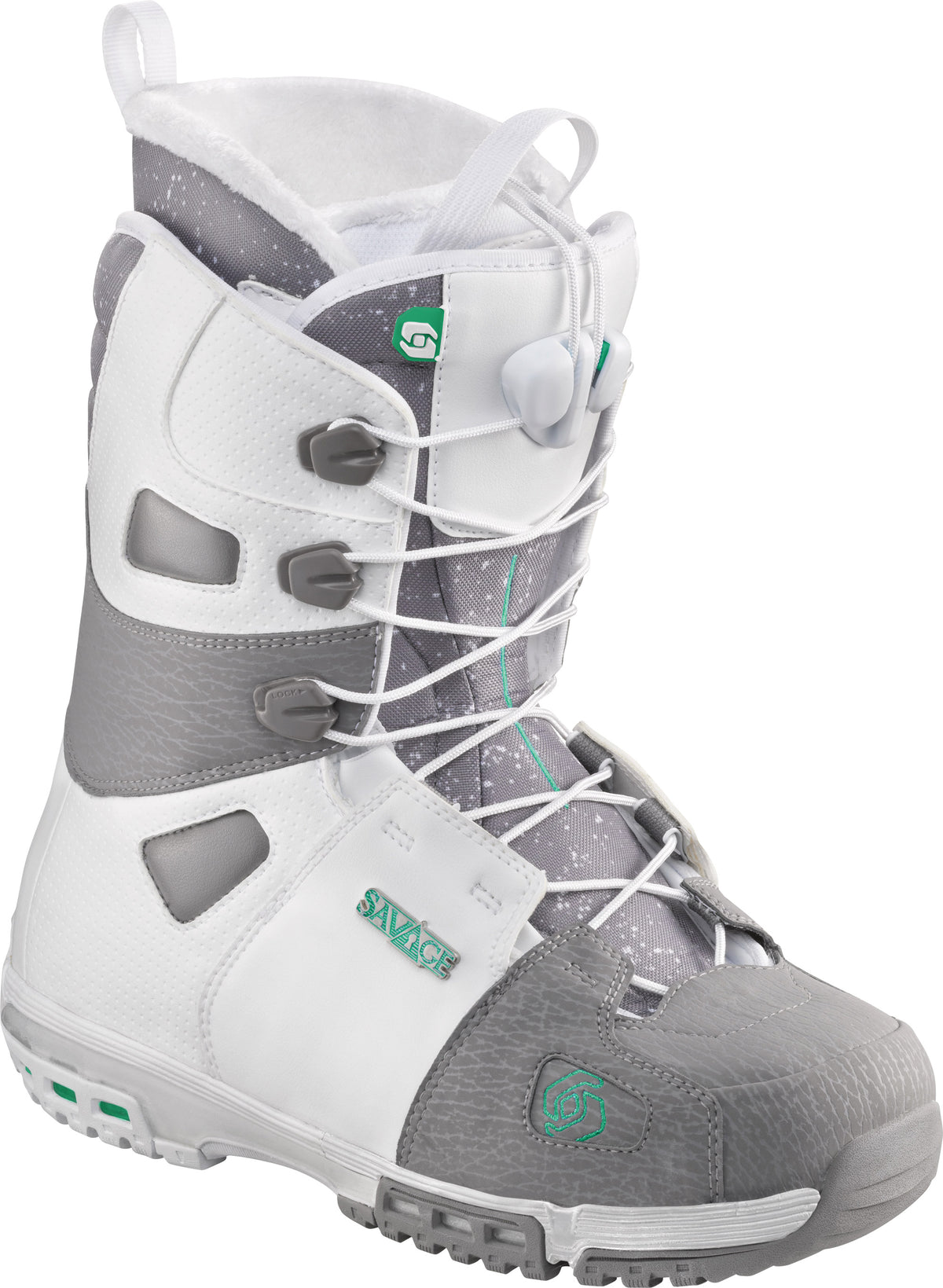 Salomon Savage Color Snowboard Boots 2012 Asphalt/Rubis/Asphalt
