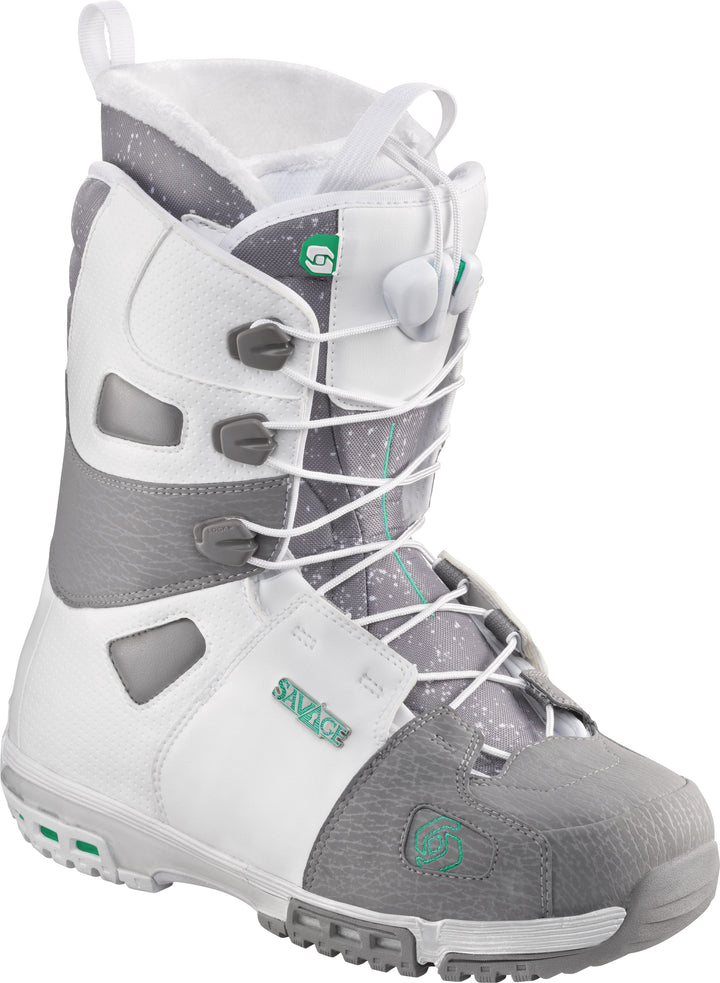 Salomon Savage Color Snowboard Boots 2012 Asphalt/Rubis/Asphalt