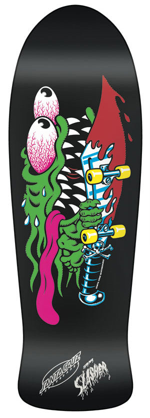 Santa Cruz Slasher Black Reissue Skateboard Deck