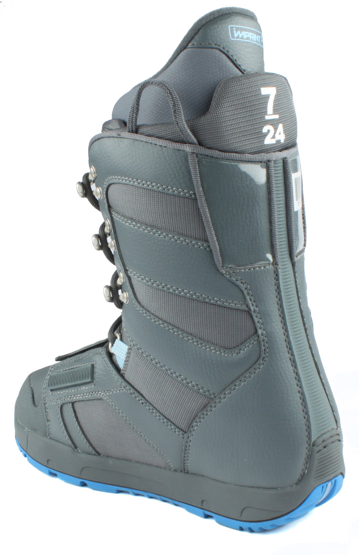 Burton Progression Snowboard Boots - Women's - Demo 2012 Grey/Light Blue Back View
