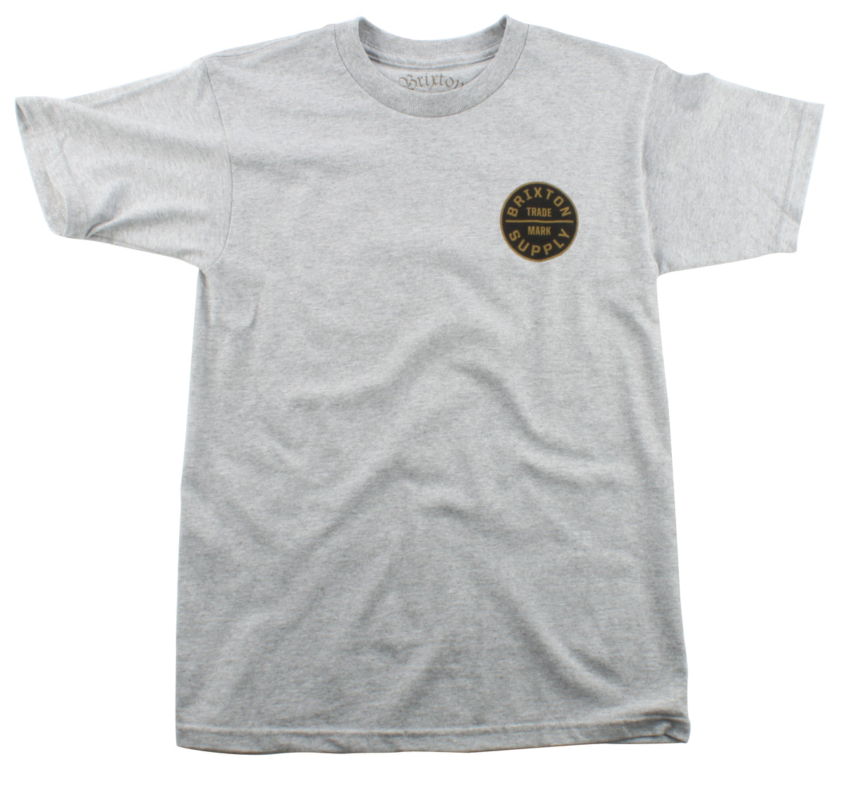 Brixton Craft T Shirt Heather Grey Front View