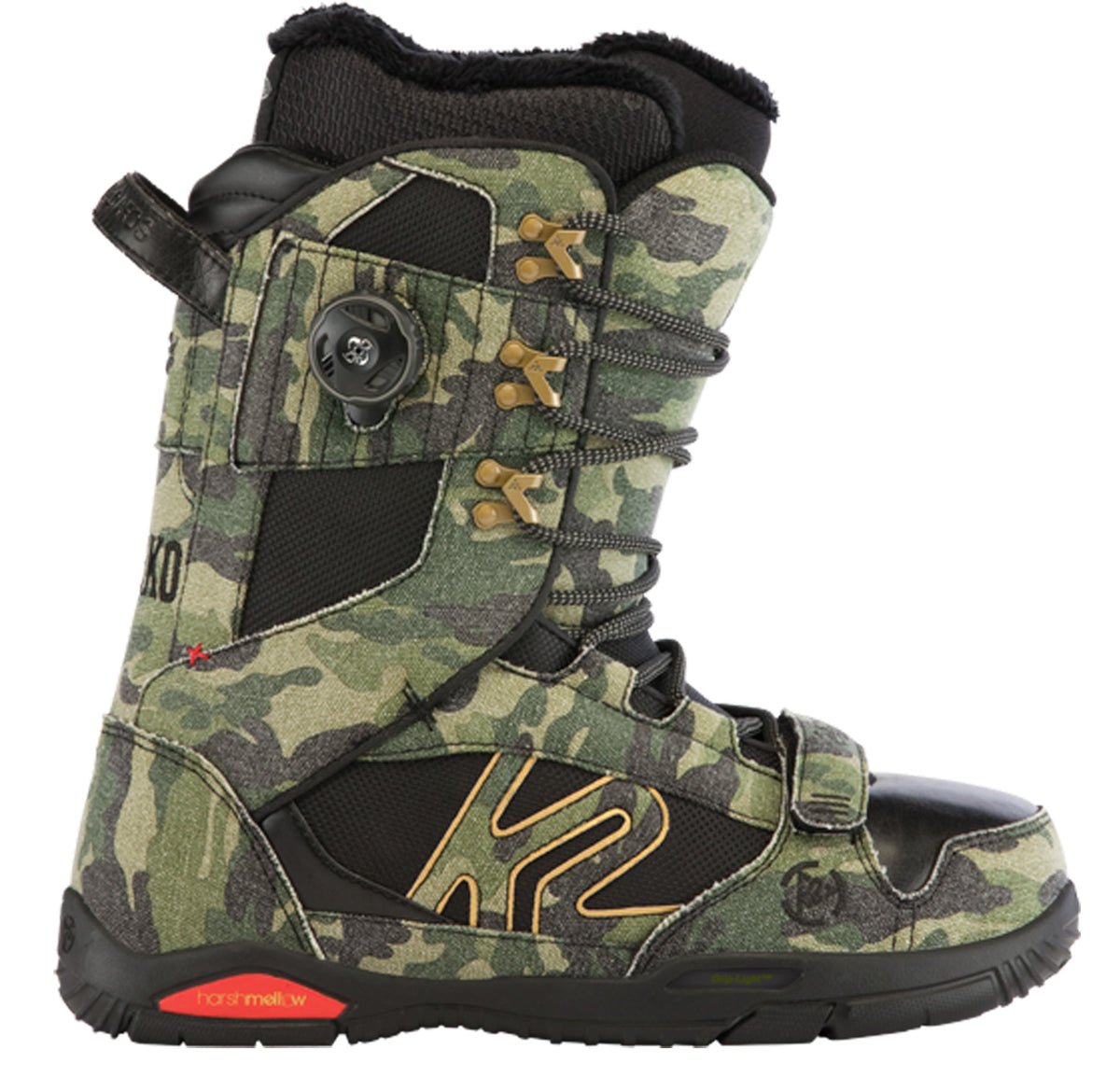K2 Darko Snowboard Boots 2013 Camo Front View