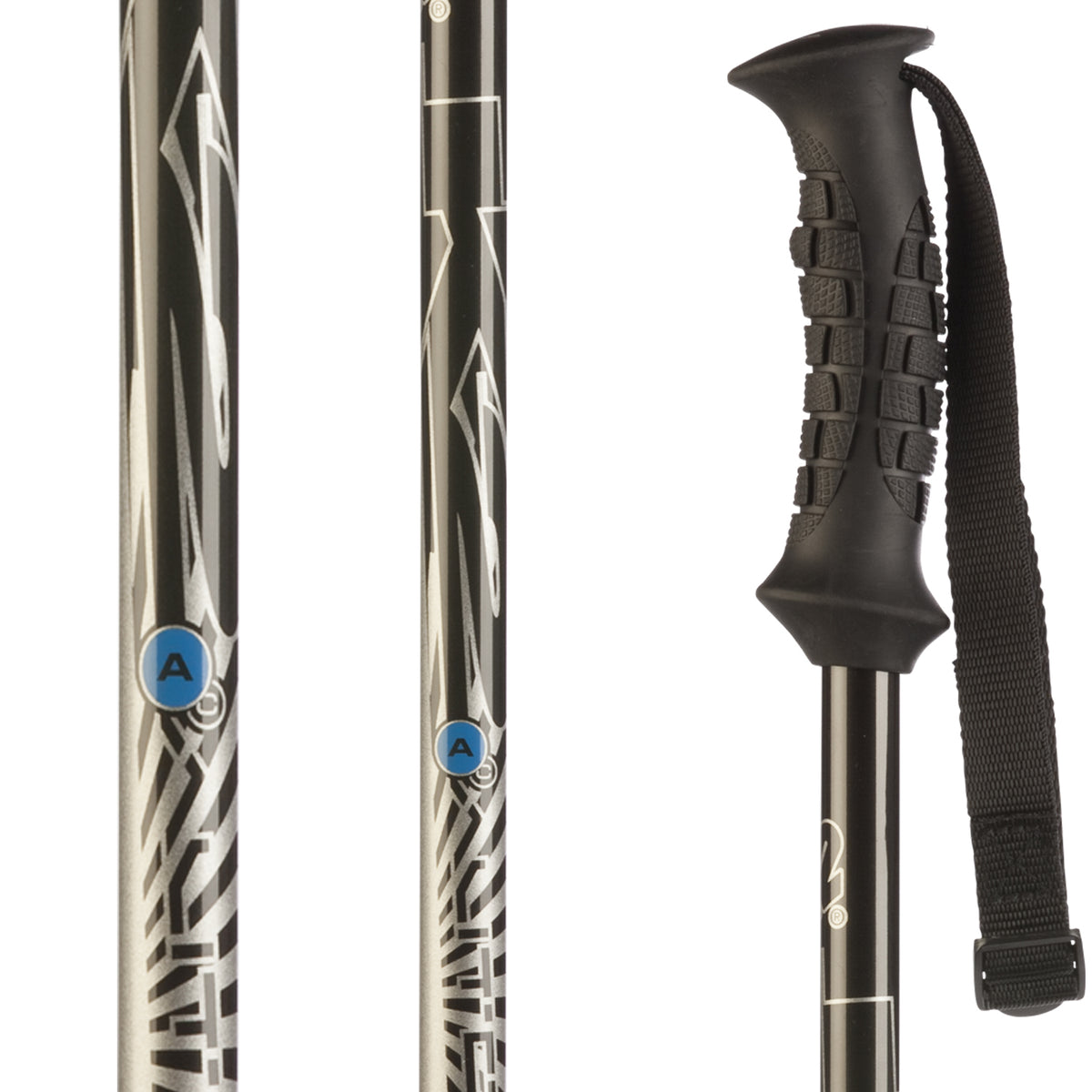 K2 Automatic Ski Poles 2013 Black Front View
