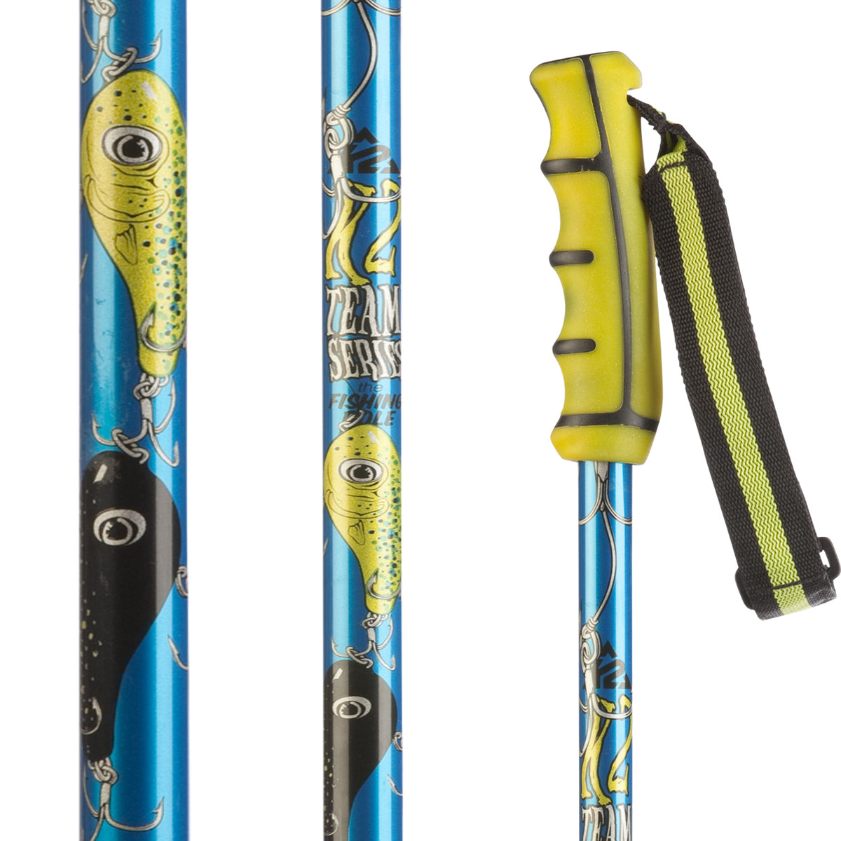 K2 Fishing Ski Poles 2013 Blue Front View