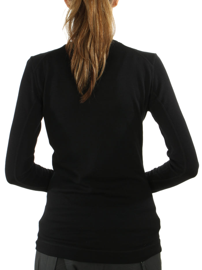 Smartwool Midweight Crew Shirt - Women's Black Back View