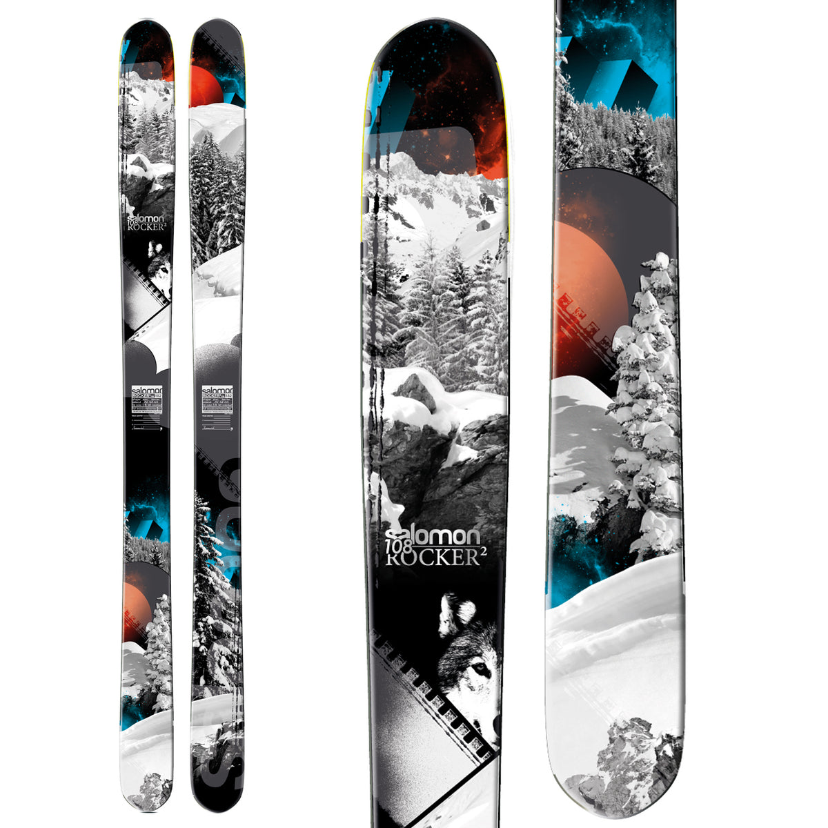 Salomon Rocker2 108 Skis 2013 Front View
