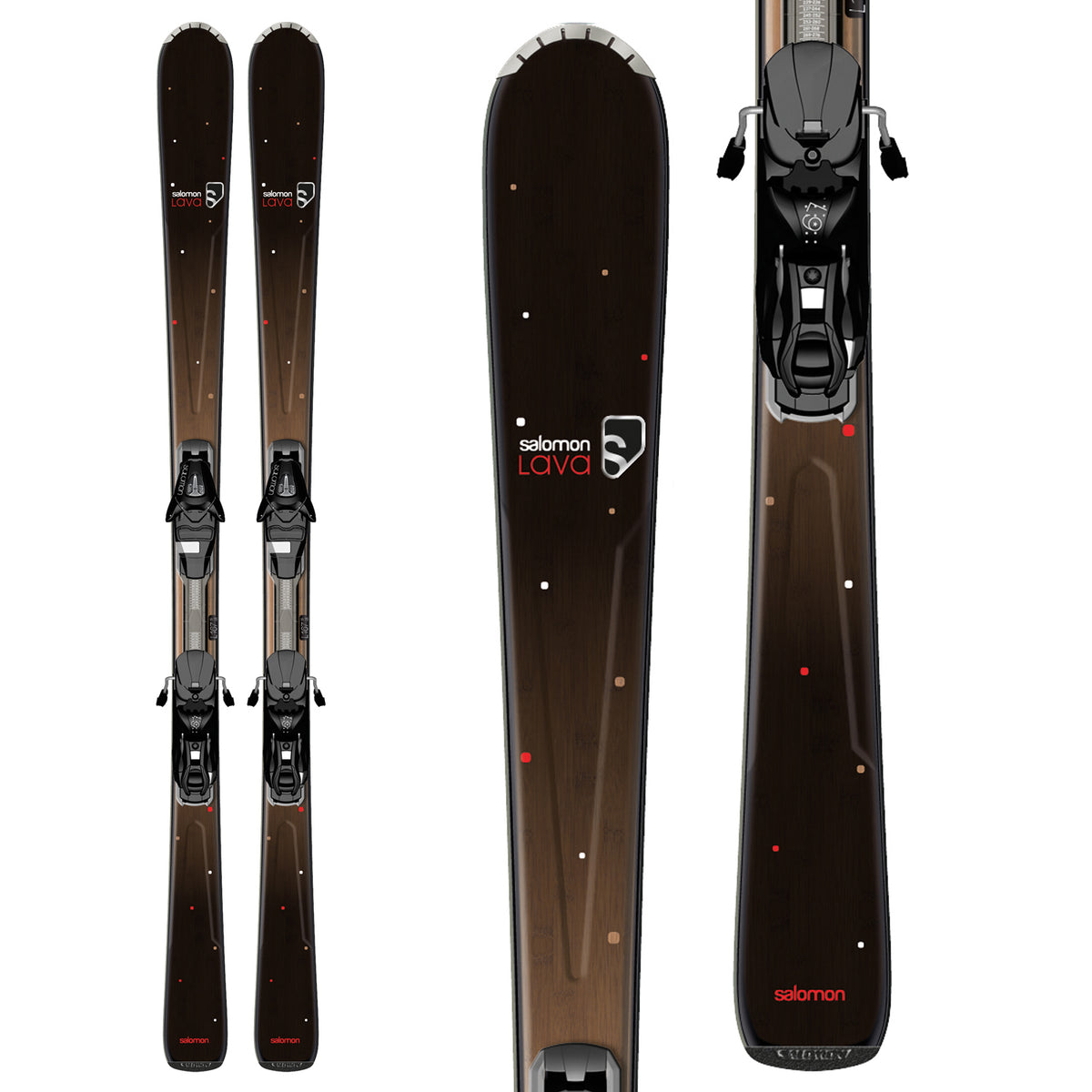 Salomon Origins Lava Skis + L9 Bindings - Women's 2013 Front View