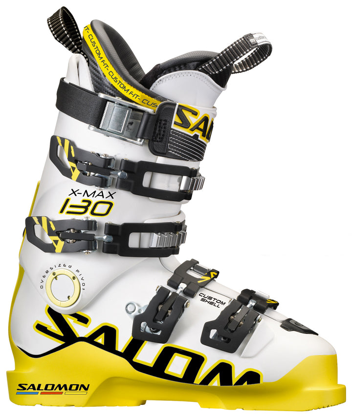 Salomon X Max 130 Ski Boots 2013 White/Yellow Front View