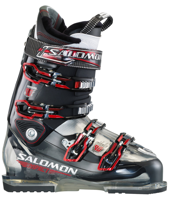 Salomon Impact 90 Ski Boots 2013 Black/Crystal Translucent Front View