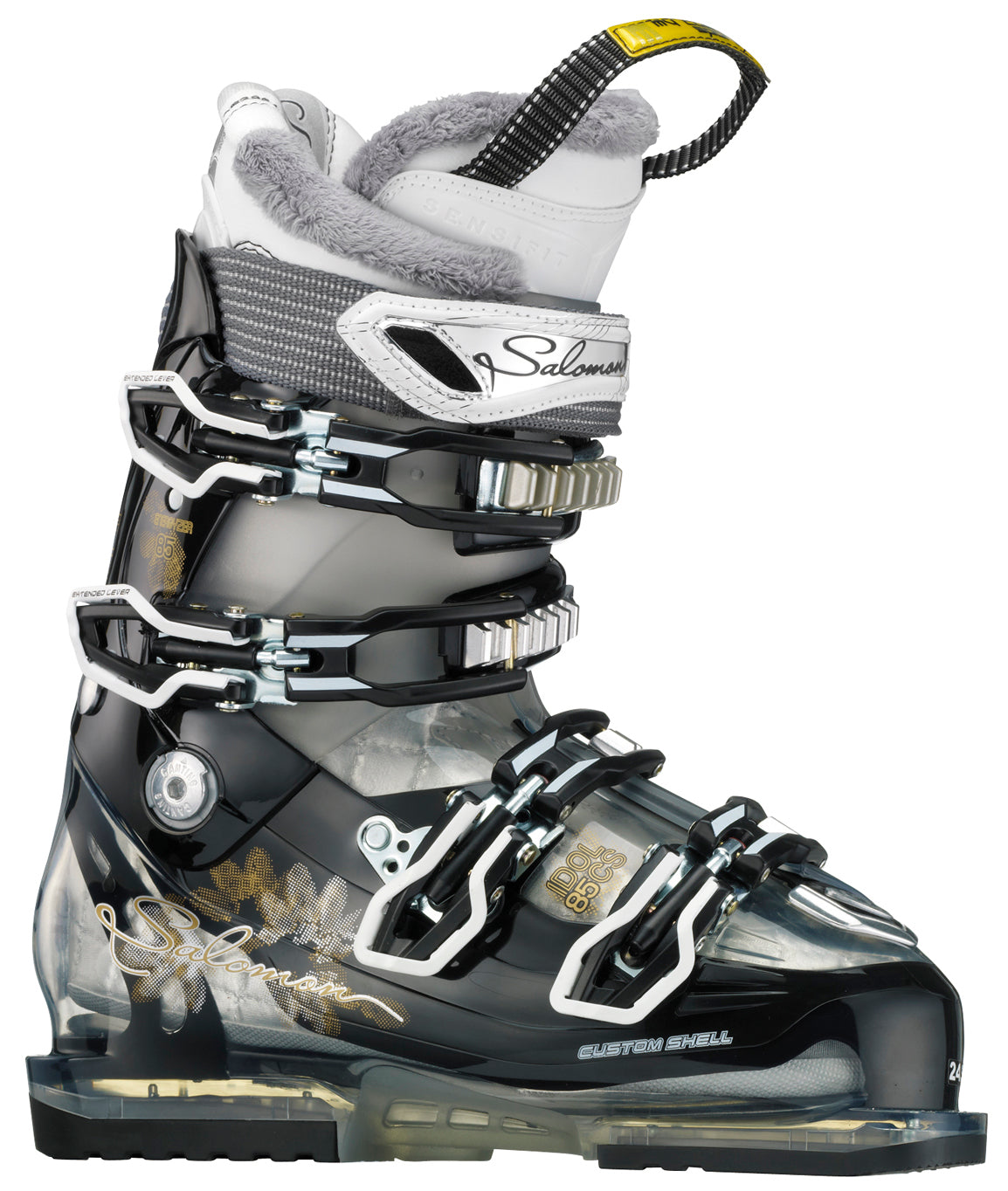 Salomon Idol 85 CS Ski Boots - Women's 2013 Crystal Translucent/Black Front View