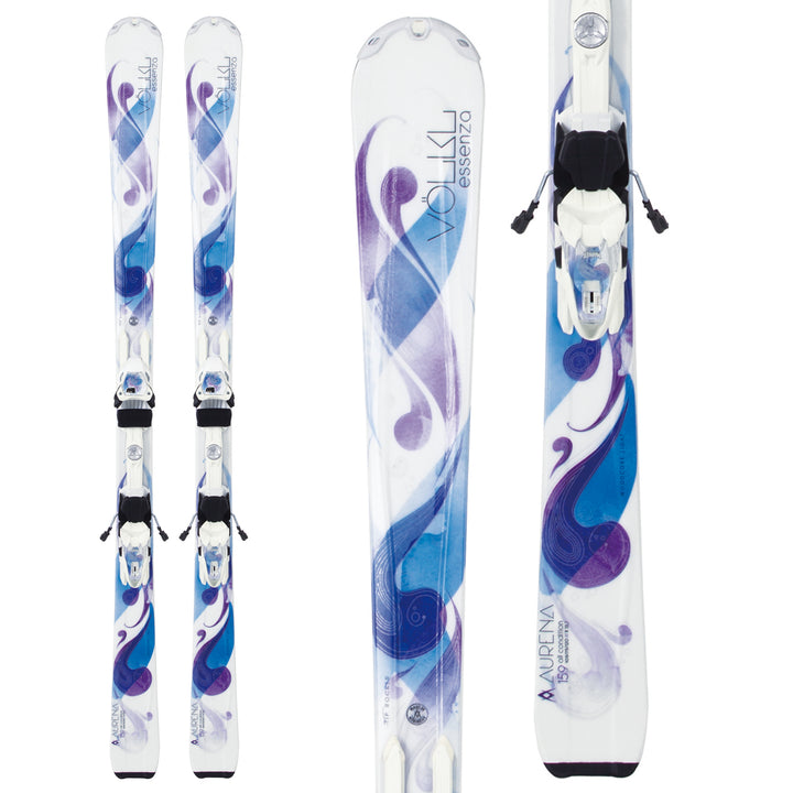 Volkl Aurena Skis + Essenza 4Motion 10.0 Bindings - Women's 2013 Front View