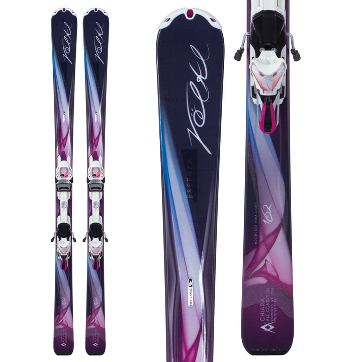 Volkl Chiara Skis + Essenza 4Motion 11.0 TC Bindings - Women's 2013 Front View