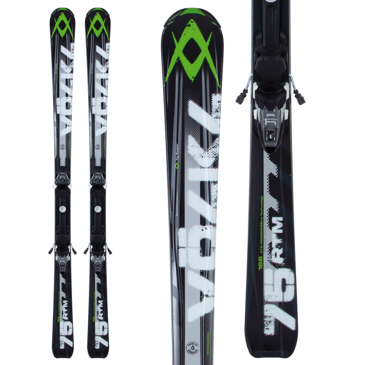 Volkl RTM 75 Skis + 4Motion 10.0 Bindings 2013 Front View