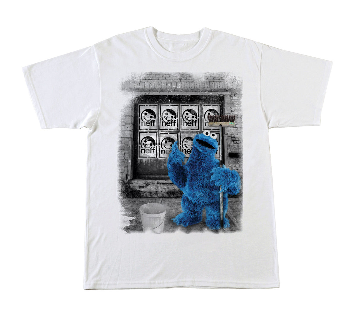 Neff Art Monster T Shirt White Front View
