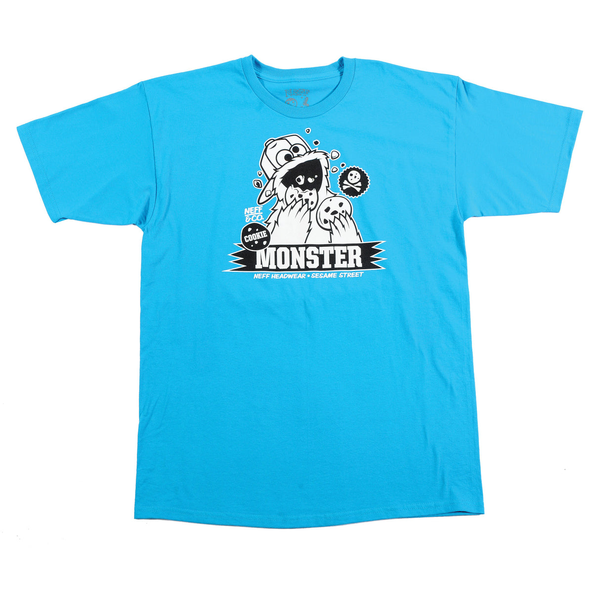 Neff Cookie T Shirt Turquoise Front View