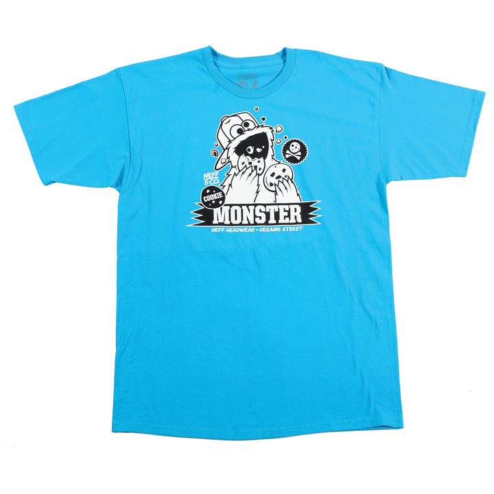 Neff Cookie T Shirt Turquoise Front View