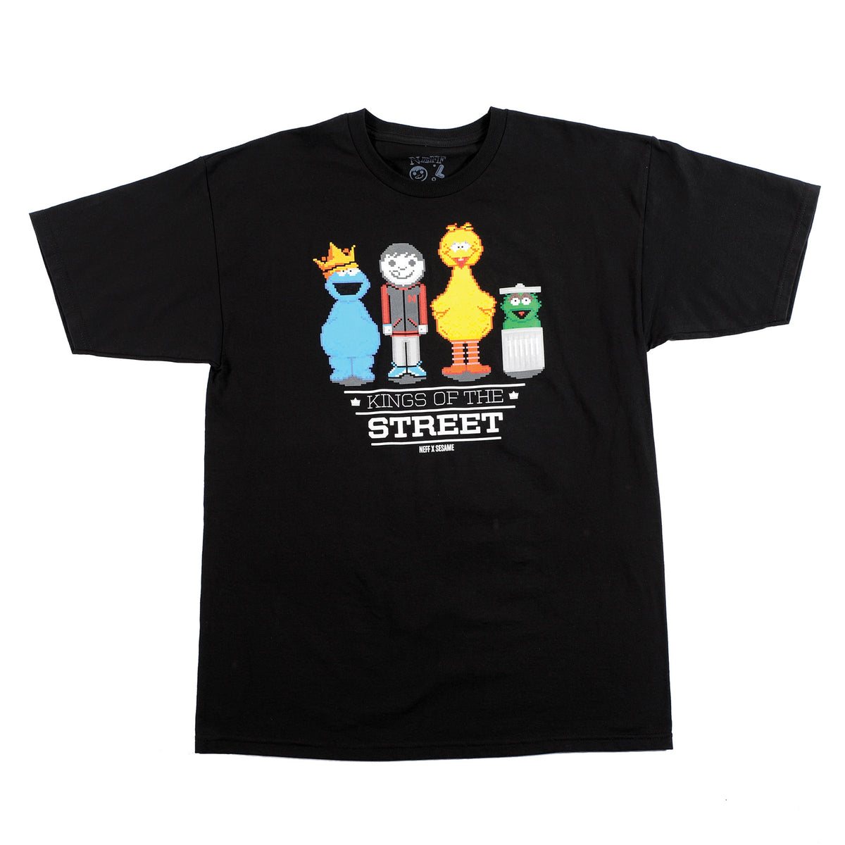 Neff Street Kings T Shirt Black Front View