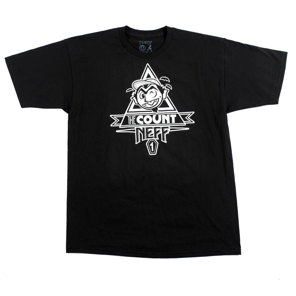 Neff Count T Shirt Black Front View