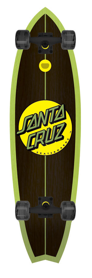 Santa Cruz Woody Shark Green Cruzer Longboard Complete