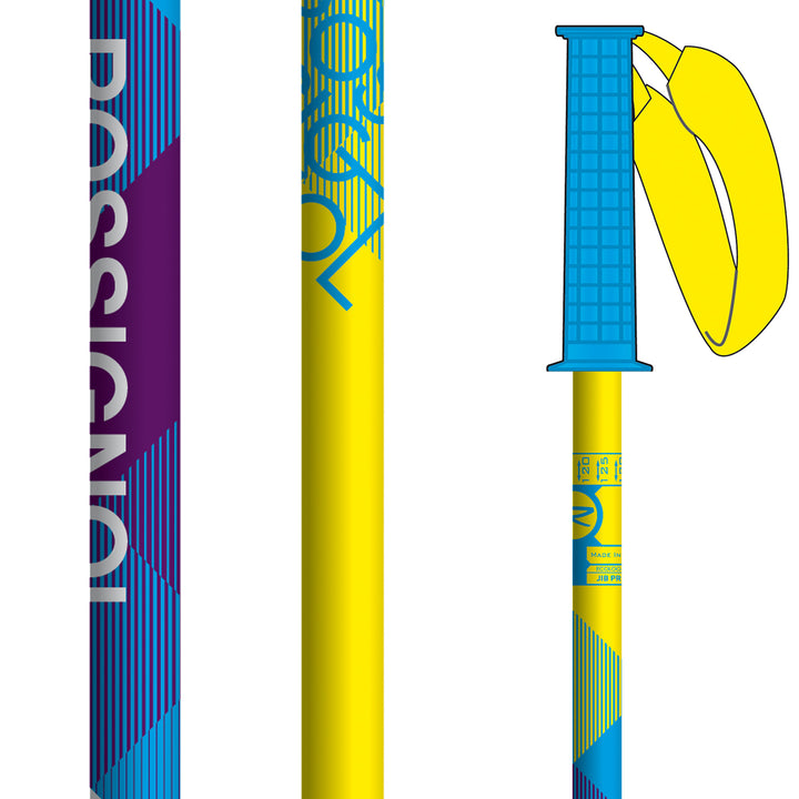 Rossignol Jib Pro Ski Poles 2013 Yellow/Blue Front View