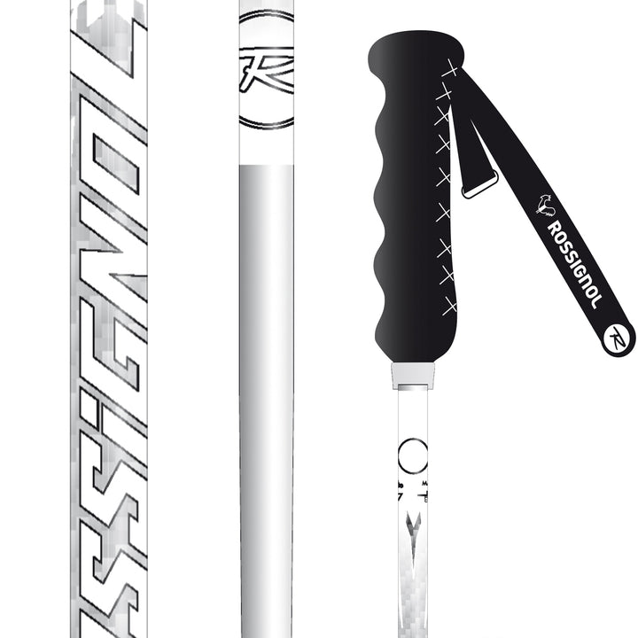 Rossignol Pursuit Carbon G40 Ski Poles 2013 Black Front View