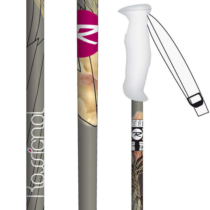 Rossignol Temptation - Women's Ski Poles 2013 Grey/White Front View