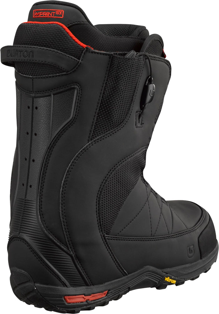 Burton Driver X Snowboard Boots 2013 Black/Red Back View