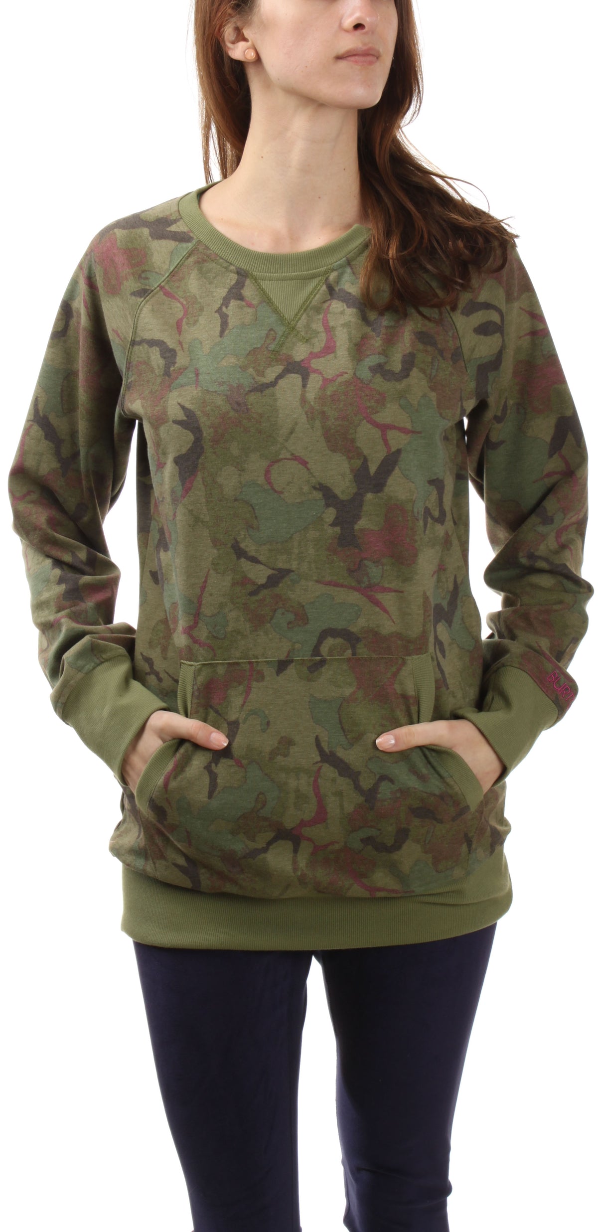 Burton Brooklyn Crew Fleece Shirt - Women's Hex Heather Front View
