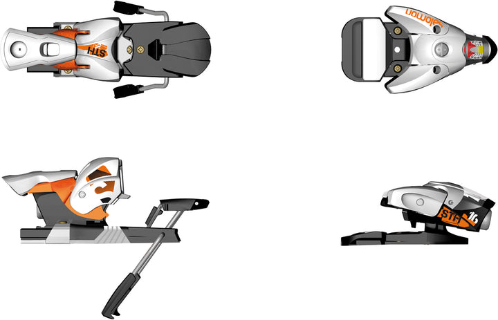 Salomon STH 16 Ski Bindings (115mm Brakes) 2013 White/Black
