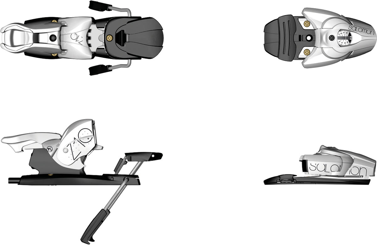 Salomon Z10 Ti Ski Bindings (80mm Brakes) - Women's 2013 White Detail 1 View