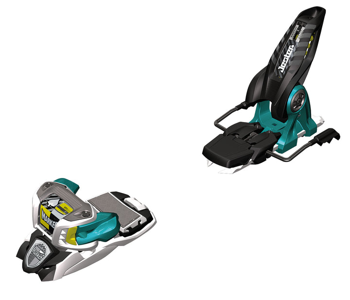 Marker Jester Ski Bindings 2014 White/Black/Teal Front View