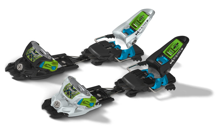 Marker Squire Schizo Ski Bindings (110mm Brakes) 2013 Black/Green/Blue Front View