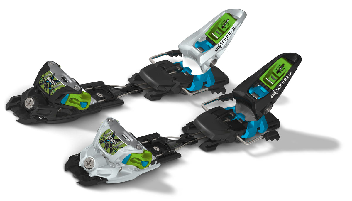 Marker Squire Schizo Ski Bindings 2014 Black/Green/Blue Front View