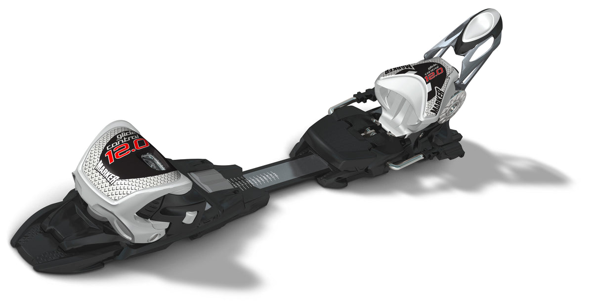 Marker 12.0 Glide Control D Ski Bindings (90mm Brakes) 2013 White/Black Front View